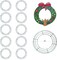 Wire Wreath Frame 12 inch Green, Pack of 10 Wreath Form Wreath Rings for Decor